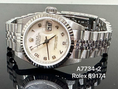 國際精品當舖 ROLEX 型號: 69174  #特殊貝殼面原面盤 女錶 全配