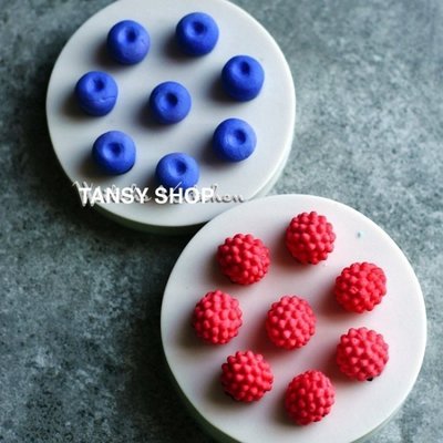 B27【TANSY SHOP】翻糖模具滿三件打八折！3D立體莓果 覆盆莓硅膠矽膠模具 皂模 壓花模翻糖DIY烘焙工具