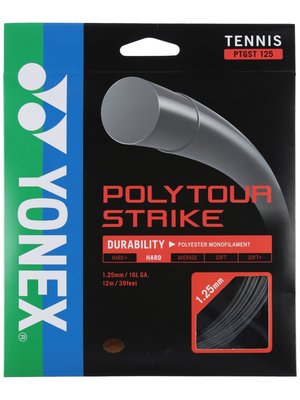 YONEX 網球線 Poly Tour Strike 16L/1.25 硬線 圓線
