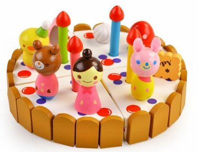 蛋糕切切樂木質 仿真蛋糕玩具遊戲 迷你蛋糕模型道具 82A