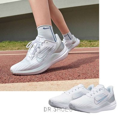 【Dr.Shoes 】免運NIKE AIR WINFLO 9 白銀 慢跑 訓練 健身 運動 女款 DD8686-100