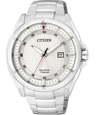 CITIZEN 星辰 Eco-Drive 超級鈦光動能時尚腕錶(AW1401-50A)-銀/43mm
