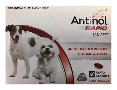 【寵愛家】-免運-Antinol安適得酷版犬用60顆/盒