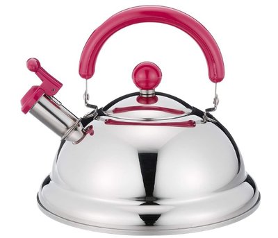 19065c 日本製 好品質 304不銹鋼 粉紅色 手提把煮茶滾開水壺鳴笛笛音壺提樑壺口壺加熱泡茶水壺