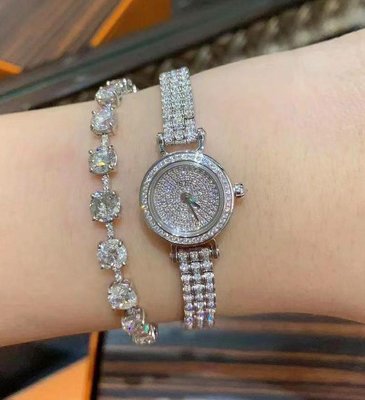 專櫃正品 HERMES 最新款 福寶 18K白金 滿天星 鑲鑽 手錶（全新現貨！剛從專櫃拿出來）