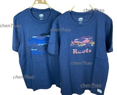 新款推薦! 加拿大 ROOTS 海貍 R牌 男款 經典logo 黑色 藏青色 迷彩 植絨 印花 短袖 短T T恤 (Q)