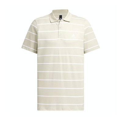 Adidas FI Stripe Polo 男條紋POLO衫 短袖 上衣 經典 IT3921 灰黃