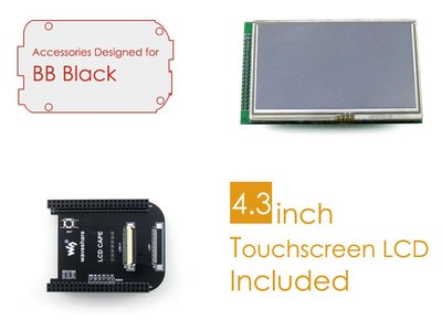 微雪 BEAGLEBONE BB BLACK 擴展板 帶 4.3寸 液晶屏 USB轉TTL線 244592-032