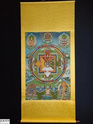 【熱賣精選】  西藏佛像 尼泊爾唐卡織錦絲綢刺繡畫像 中堂畫 壇城 杏壇裝飾掛畫