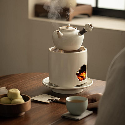 圍爐煮茶炭火取暖爐烤茶煮茶器溫茶壺戶外陶瓷爐整套酒精爐一套