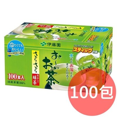 《FOS》日本製 伊藤園 宇治 綠茶粉 抹茶粉 (100包) 無糖 隨身包 京都 送禮 伴手禮 必買 熱銷 新款