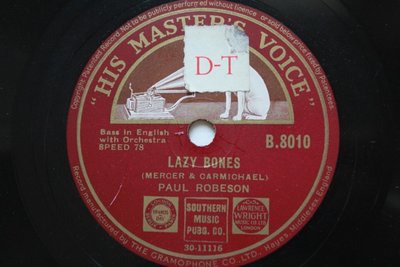 Lazy Bones 78轉 蟲膠唱片 電木唱片