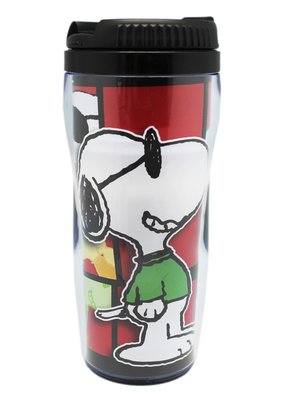 【卡漫迷】 Snoopy 隨行杯 墨鏡紅 ㊣版 糊塗塔客 史奴比 史努比 隨手杯 隨身 隨手壺 台灣製 380cc