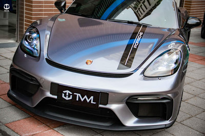 《※台灣之光※》全新 Porsche 保時捷 718 GT4專用保桿上通風網 微笑通風網 台製