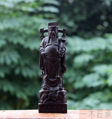 玖玖越南沉香實木雕財神爺佛像雕刻中式家用桌面擺件店鋪辦公室工藝品