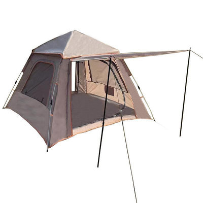 戶外帳篷 四方彈簧自動野營帳篷 戶外3-4人加厚防雨野外露營帳篷