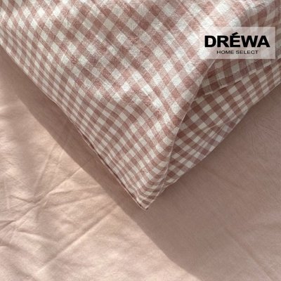 【熱賣精選】Drewaselect精選 純棉水洗棉床包組 純棉純色格子床包 被套 枕頭套套件床包4件組 單人雙人加大特大