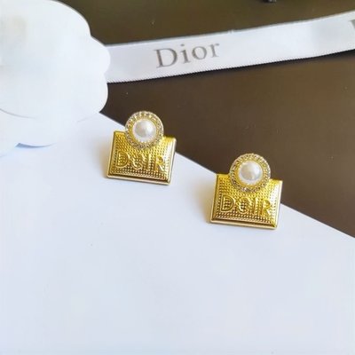現貨Dior迪奧新款氣質時尚包包珍珠耳飾個性法式復古精致韓國高級耳環女潮明星同款熱銷