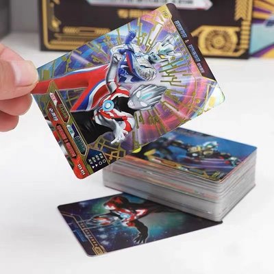 卡片！！奧特曼卡片收藏冊榮耀版迪迦賽羅滿星金卡3d立體怪獸閃卡簽名卡套
