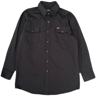 Cover Taiwan 官方直營 Dickies 工作衫 素面 寬鬆 工裝 工作服 長袖襯衫 工作襯衫 黑色 (預購)