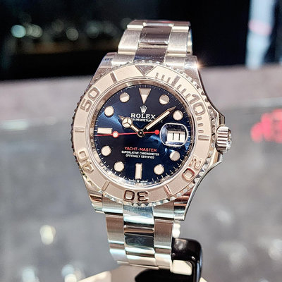【個人藏錶】 ROLEX 勞力士 126622 遊艇明仕 藍面紅針 鉑金圈 40mm 2022年全套 台南二手錶 116622