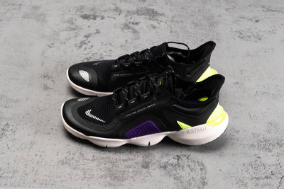 Nike Free RN 5.0 Shield 透氣 黑白紫 休閒運動慢跑鞋 男鞋 BV1223-001【ADIDAS x NIKE】