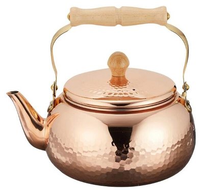 18758c 日本製 好品質 限量品 純銅黃銅製 日式煮開水壺煮茶壺泡茶壺熱水壺提把水壺 大容量 送禮禮品