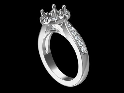 18K金鑽石1克拉空台 婚戒指鑽戒台女戒線戒 款號RD21603 特價35,100 另售GIA鑽石裸石