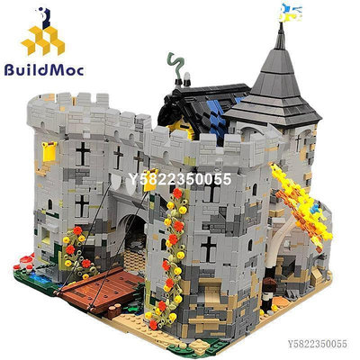BuildMoc建筑系類黑鷹堡壘MOC-113094積木套裝兼容樂高拼搭積木