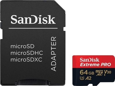 SanDisk Extreme Pro MicroSDXC 64G (170/90M) A2 V30 SDSQXCY