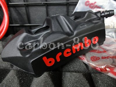 【RU888】Brembo m4 ktm鑄造一體式原廠黑色幅射卡鉗.鎖距100MM,M4/1098/M4KTM