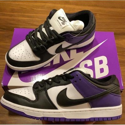 【正品】全新 Nike SB Dunk Low Pro Court Purple 黑紫 休閒板鞋 BQ6817-500