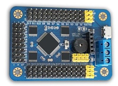 Arduino USB 32路 舵機控制板 舵機控制器 舵機 驅動 支持PS2手柄