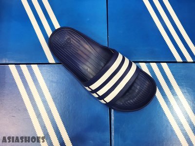 帝安諾-ADIDAS DURAMO SLIDE 一體成形 防水  輕量 拖鞋 藍白 G14309