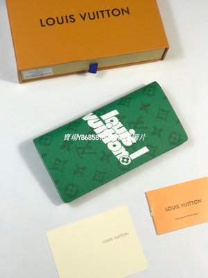 【二手包包】實拍 LV M1綠色印花 西裝夾錢包系列 BRAZZA 錢包 這款Brazza錢包線條優雅，以Vintage Mono NO47926