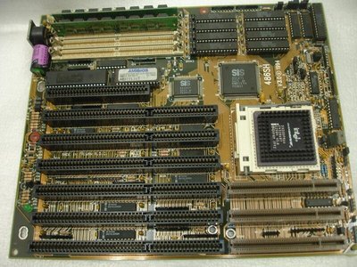 486SH V3.0 ISA 工業主機板 + Intel DX20DPR66 CPU + 7424KB記憶體整套