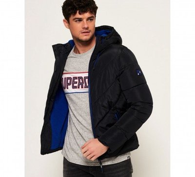 Superdry 極度乾燥 男生科技絨外套 極輕 SNOW 防風外套鋪棉刷毛 2XL零碼大尺碼 寒流保暖 連帽外套