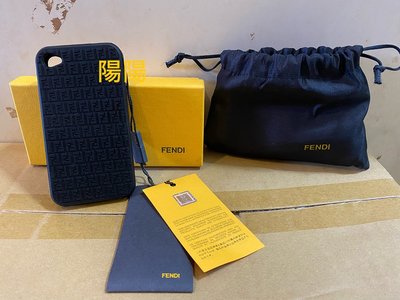 802.【陽陽小舖】FENDI 收藏紀念款 iphone 4 case 手機殼 手機套 保護殼 黑色