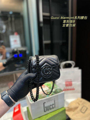 【二手】Gucci  （全套包裝） | GG Marmont系列腰包 GUCCI寵