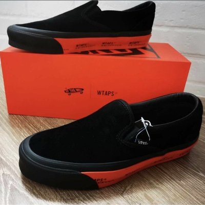 【正品】WTAPS x Vans Og Classic Silp-On Lx 帆布 紅黑潮鞋