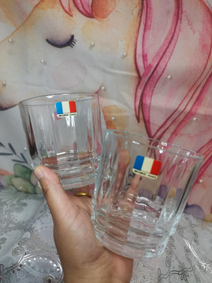 Vintage中古法國arcopal弓箭手中古玻璃杯