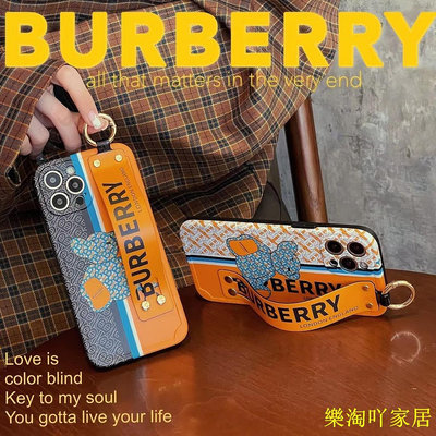 巴寶莉 小熊 腕帶手機殼 Burberry 名牌 支架手機殼 適用 iphone14 13 12 pro max XR【滿599免運】