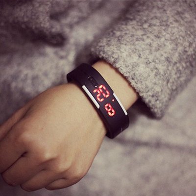 韓國Ulzzang潮流原宿糖果色LED觸控手錶果凍錶運動手環手鐲手錶