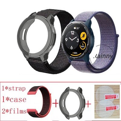 小米手錶 S1 有源錶殼錶帶 Miwatch 彩色 2 保護套矽膠錶帶 Smartwatch 錶帶手錶玻璃膜屏幕保護膜
