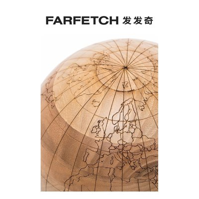 特賣-地球儀Brunello Cucinelli男女通用雕刻木質地球儀FARFETCH發發奇世界地圖