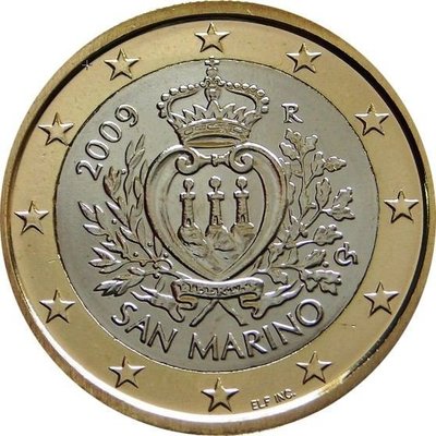 【幣】2009 EURO  聖馬利諾發行 1歐元紀念幣