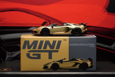 匠心MINI GT164 蘭博堅尼 SVJ 金色 合金汽車模型