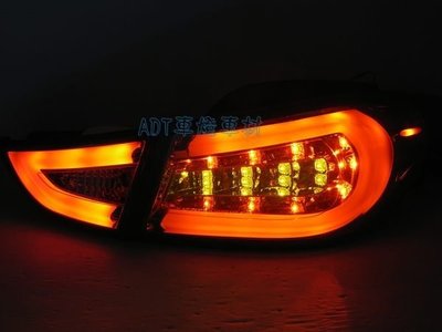 ~~ADT.車燈.車材~~現代HYUNDAI ELANTRA 2011~2013 光導管LED淡黑殼尾燈一組8500
