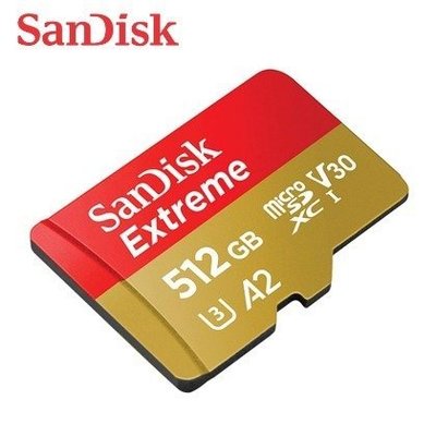 SanDisk Extreme Micro SDXC 512G (190/130MB/s) U3 SDSQXAV