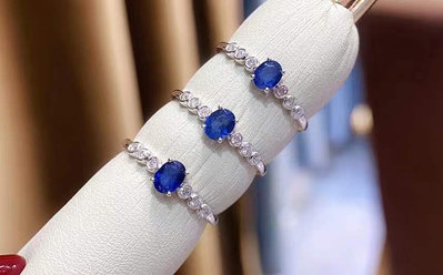 【18K金藍寶石戒指】18K金天然藍寶石鑽石戒指 色澤濃郁 主石40分 鑽石12分 精緻質感